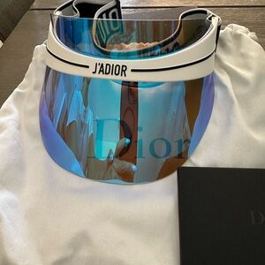 Dior J'Adior Visor with Blue and White Accents